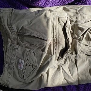 Khaki polo cargo shorts